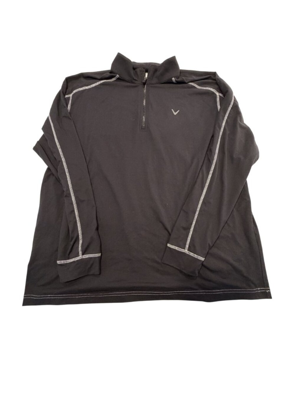 Callaway Black 1/4 Zip Pullover XL With Contrast Stitching Mens Golf Shirt - Picture 2 of 9